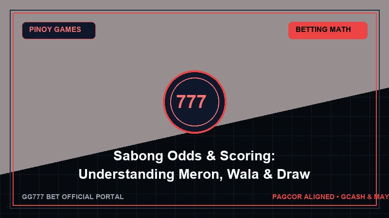 Sabong Odds & Scoring: Understanding Meron, Wala & Draw Bets